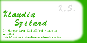 klaudia szilard business card